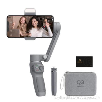 ZHIYUN Smooth Q3 Smartphone Gimbal Stabilizer foldable Q3 Stabilizer with rotatable fill light and magic clone pano